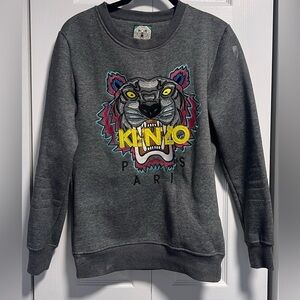 Gray Kenzo Paris Pullover Tiger Sweatshirt